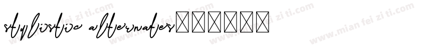 stylistic alternates字体转换